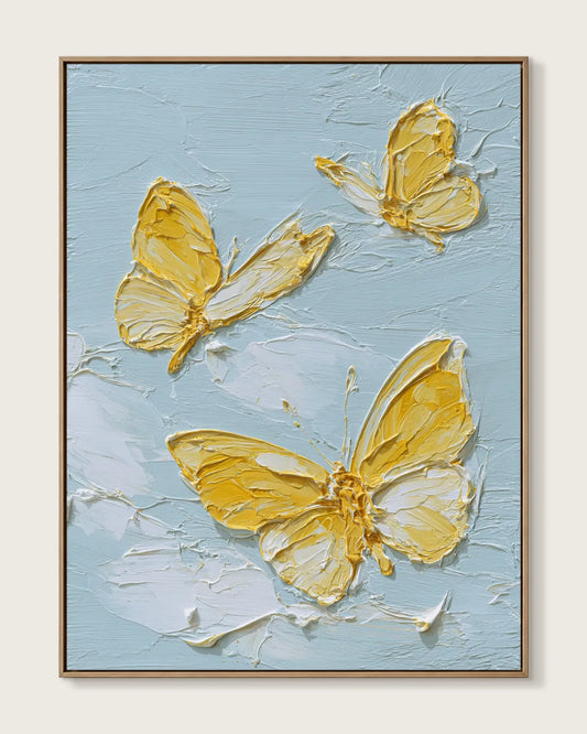 Yellow Butterfly Texture Artwork No.118