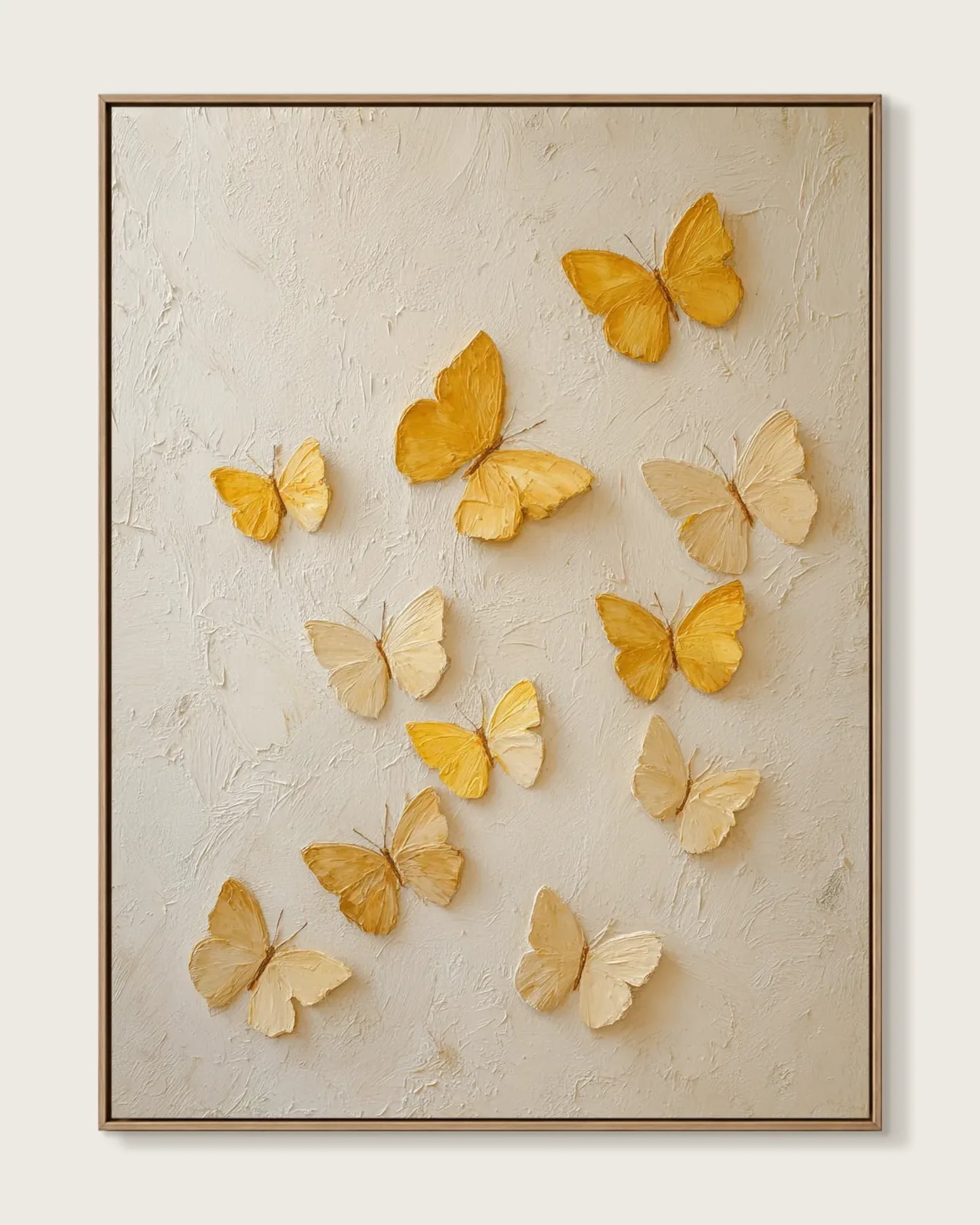 Yellow Butterfly Texture Wall Art No.116