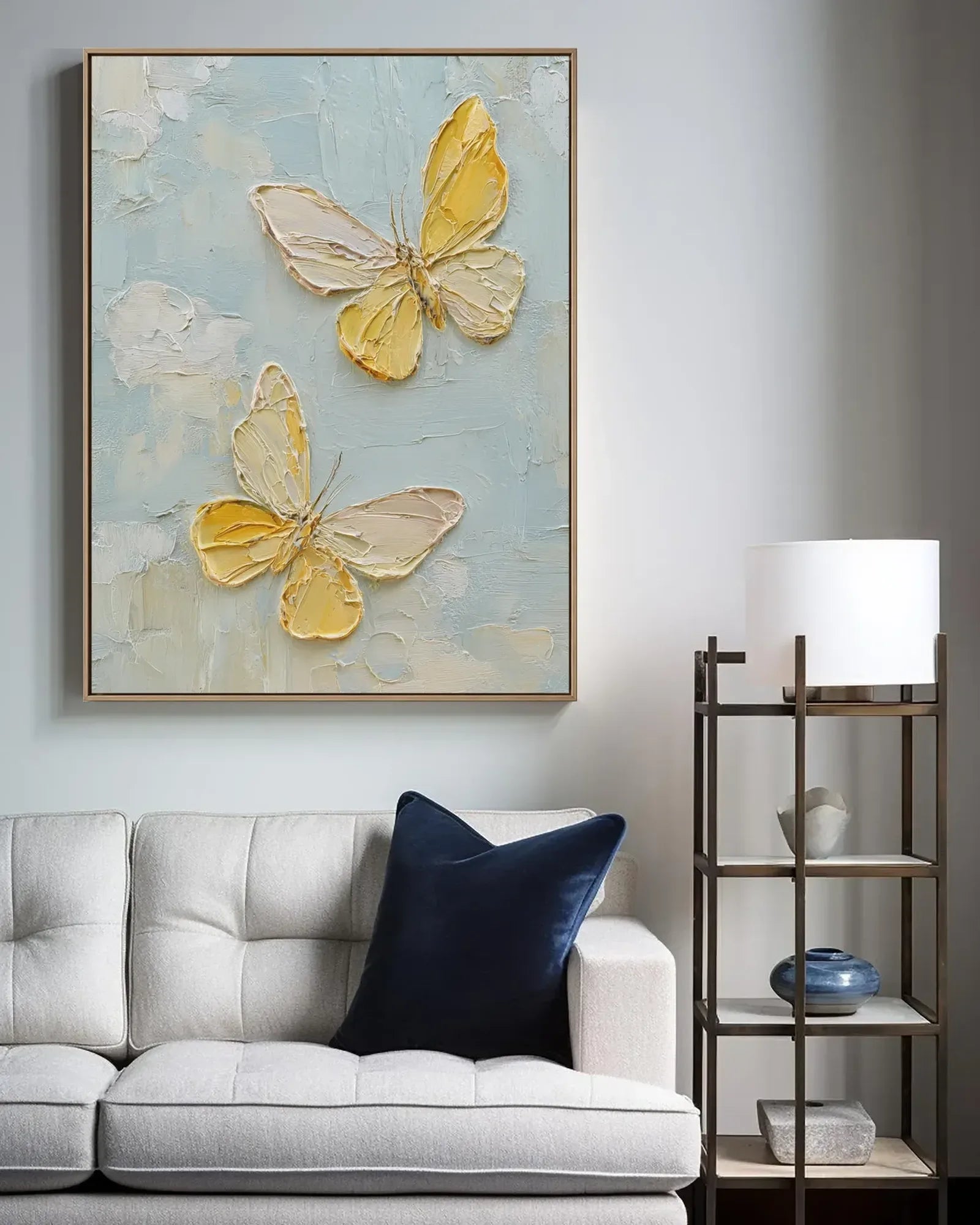 Yellow Butterfly Texture Wall Decor No.119