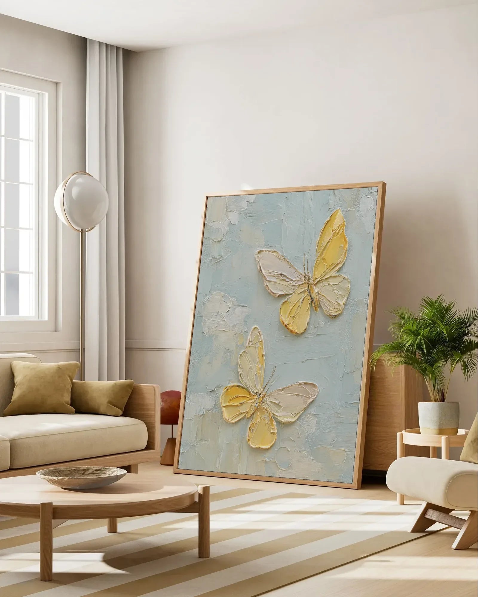 Yellow Butterfly Texture Wall Decor No.119