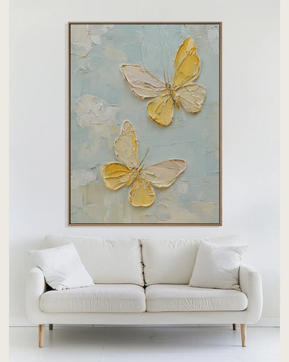Yellow Butterfly Texture Wall Decor No.119