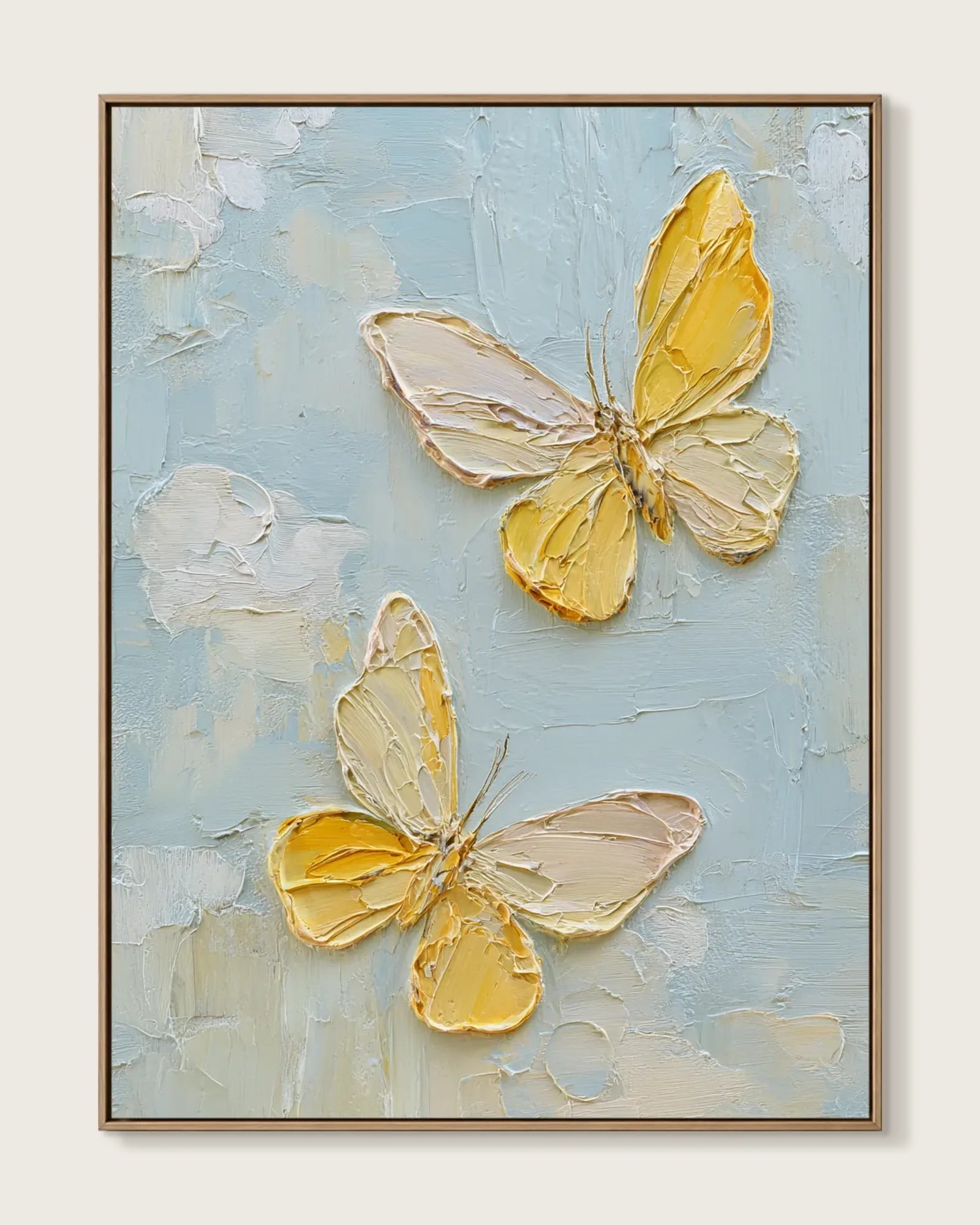 Yellow Butterfly Texture Wall Decor No.119