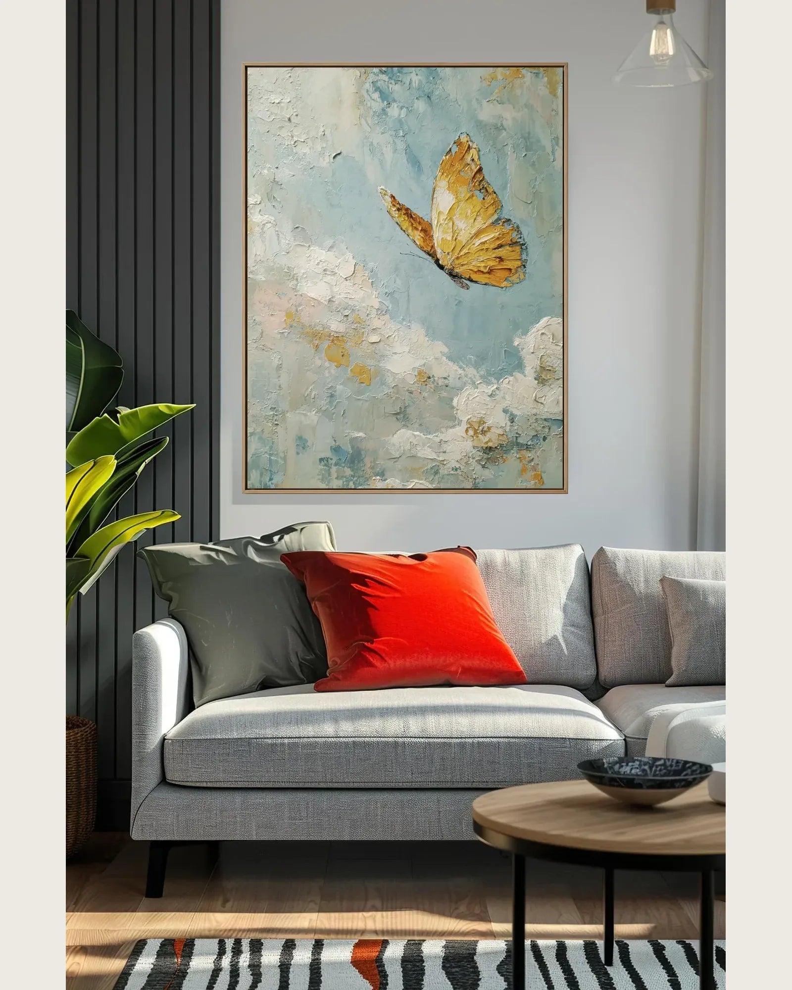 Yellow Butterfly Wall Art No.110