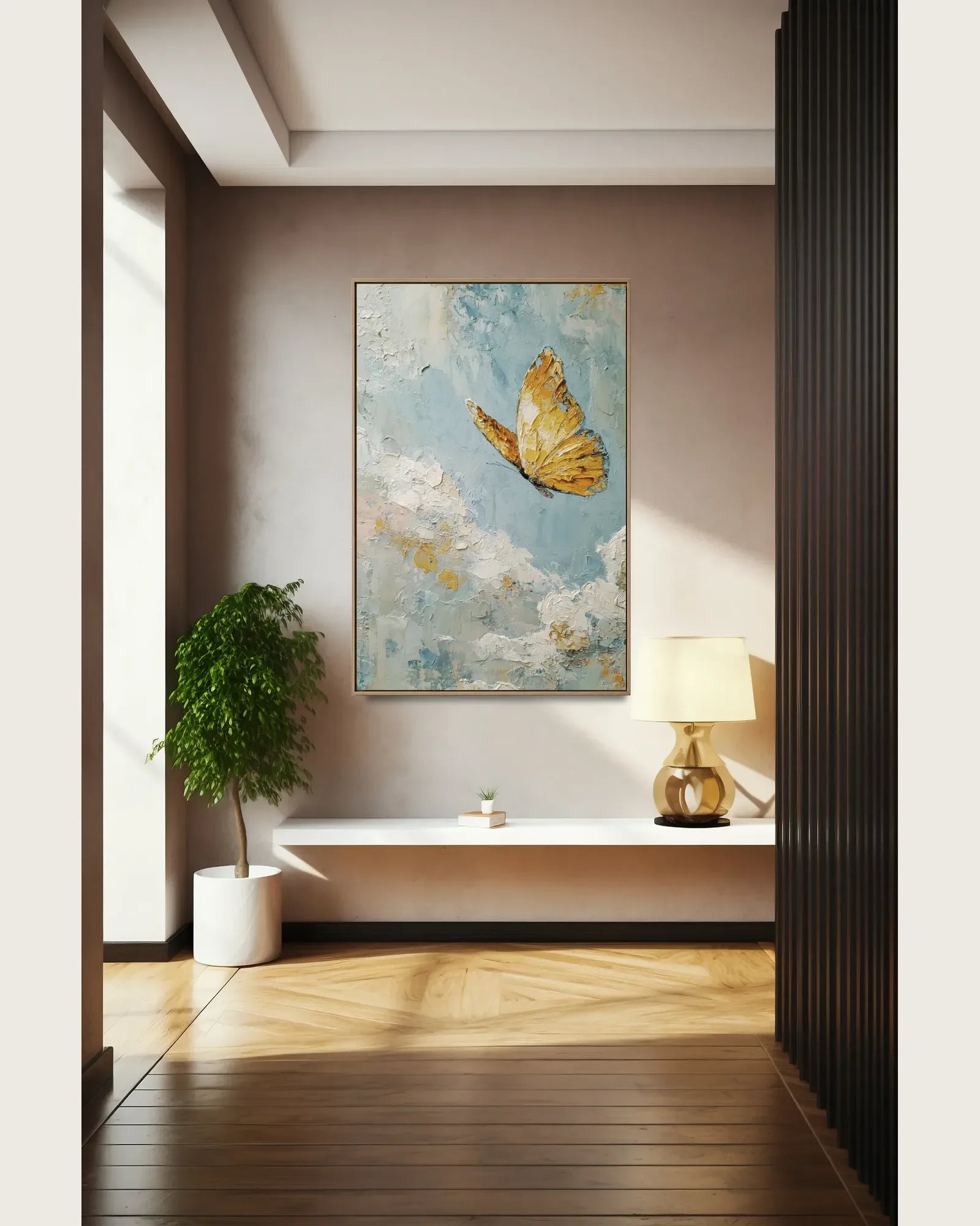 Yellow Butterfly Wall Art No.110