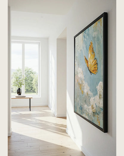 Yellow Butterfly Wall Art No.110