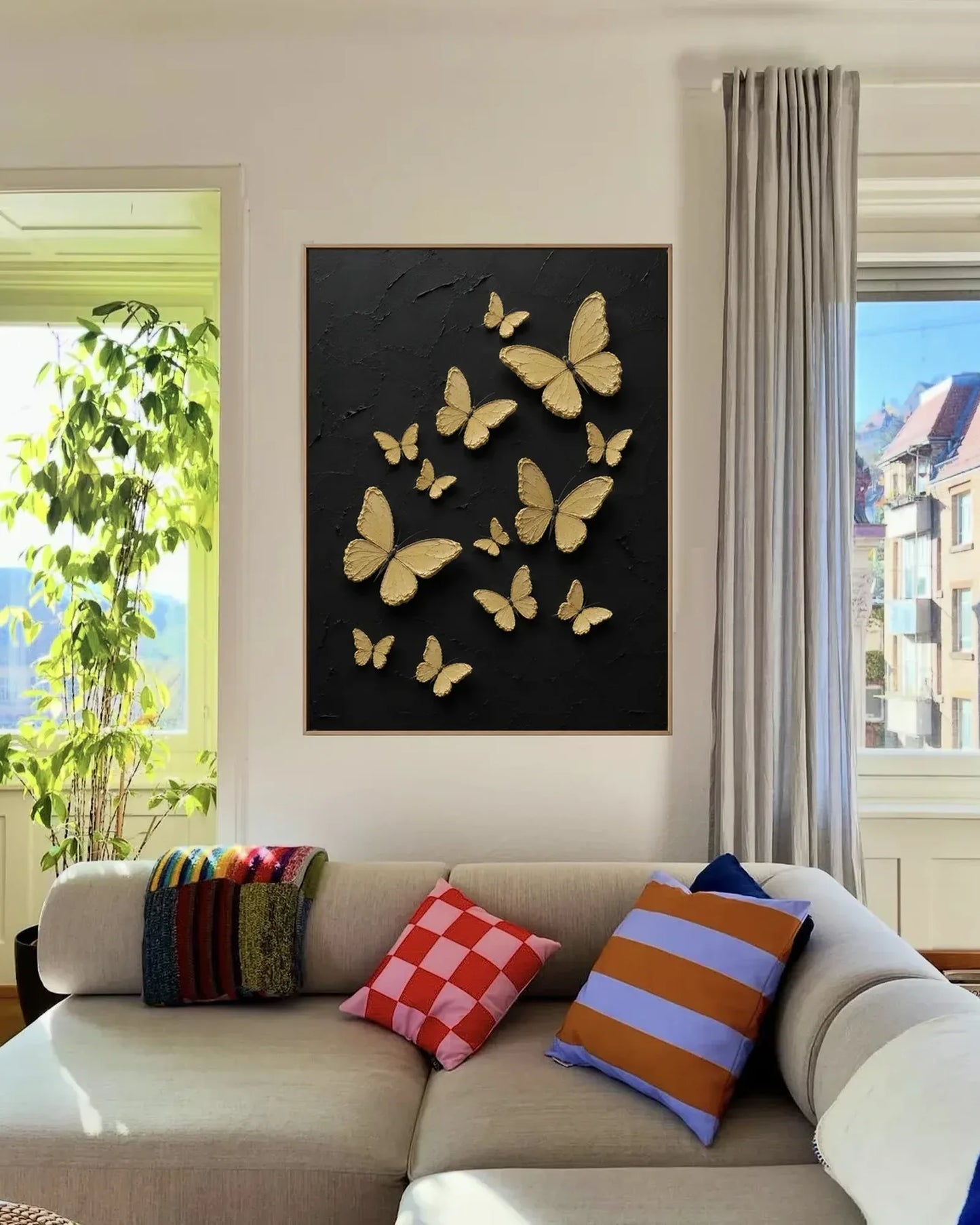Yellow Butterfly Wall Decor No.113