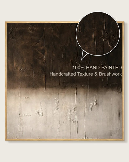 Black And Beige Square Painting