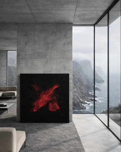 Black And Red Squares Painting No.016
