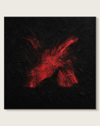 Black And Red Squares Painting No.016
