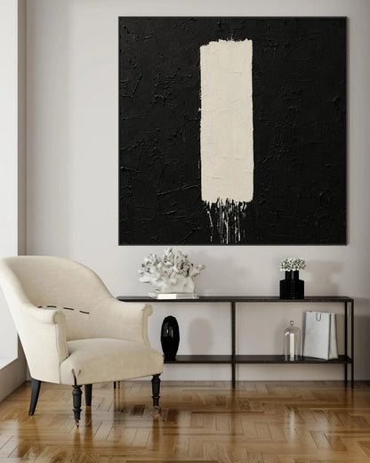 Black And White Square Painting No.014