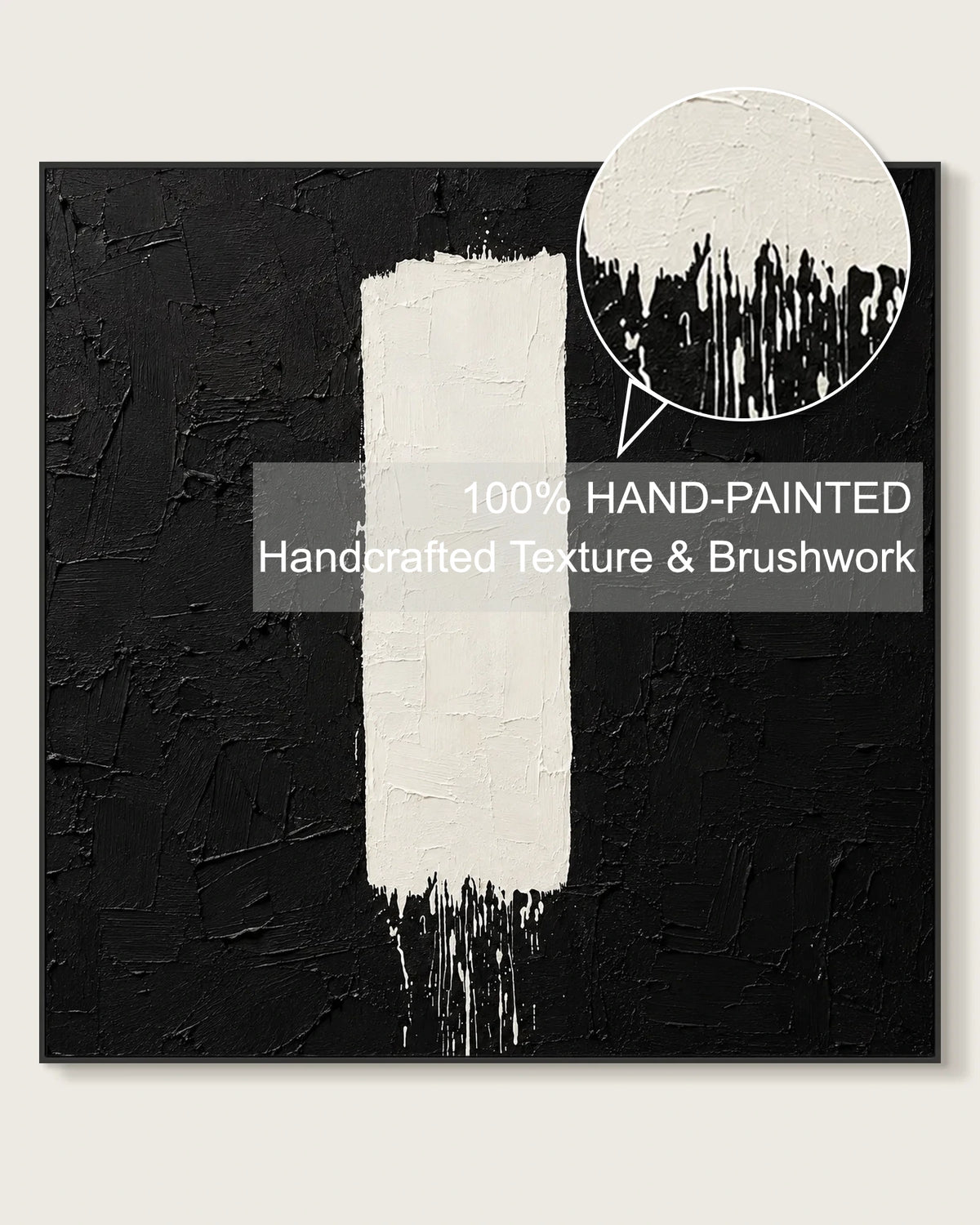 Black And White Square Painting No.014