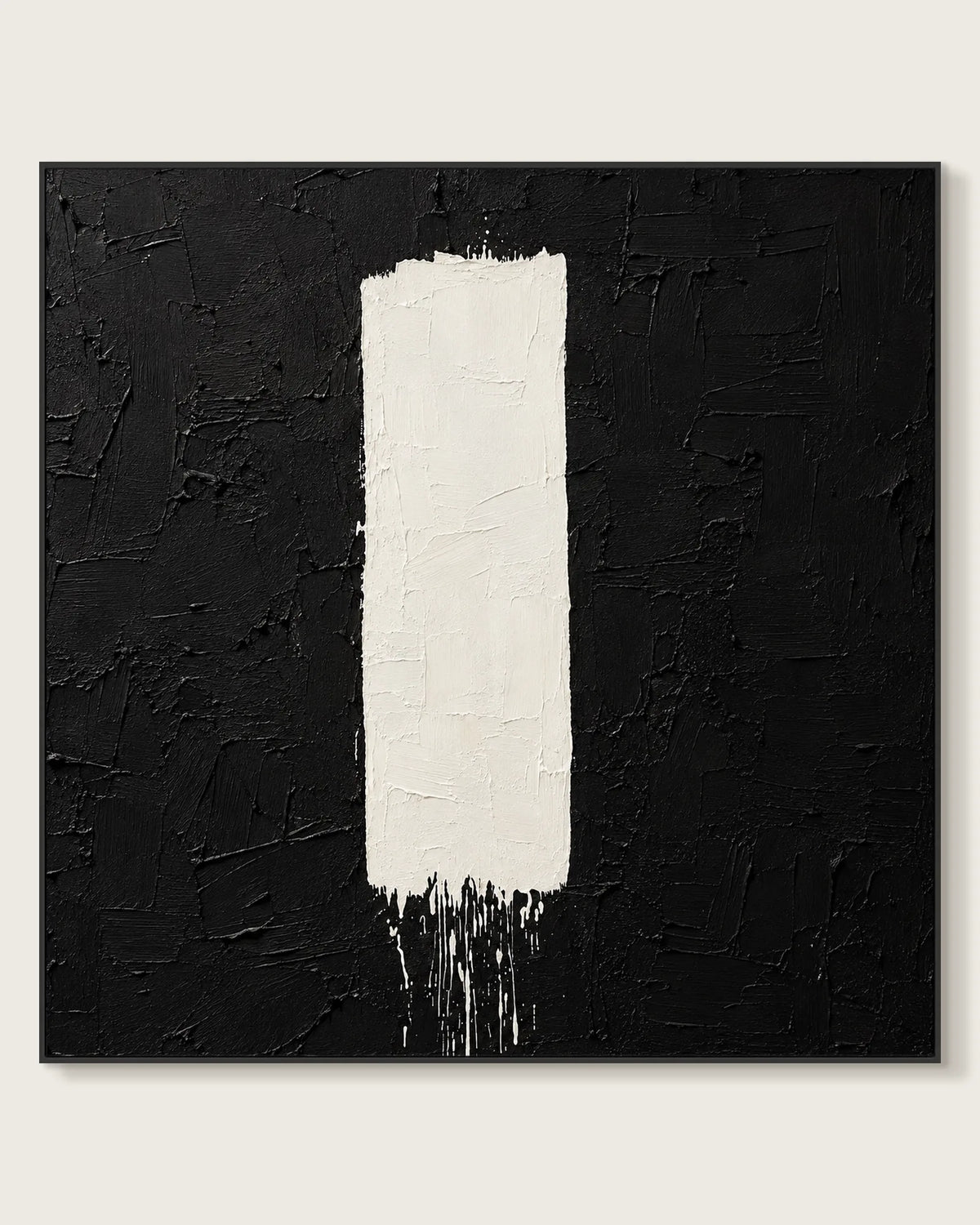 Black And White Square Painting No.014