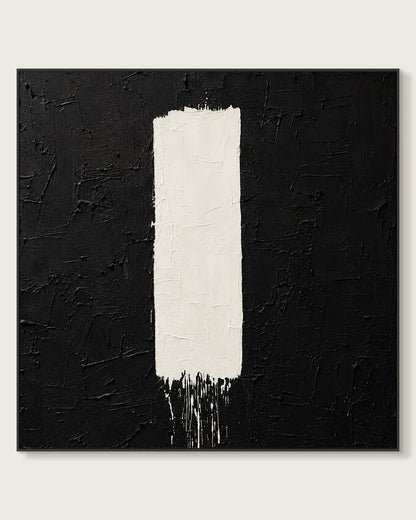 Black And White Square Painting No.014