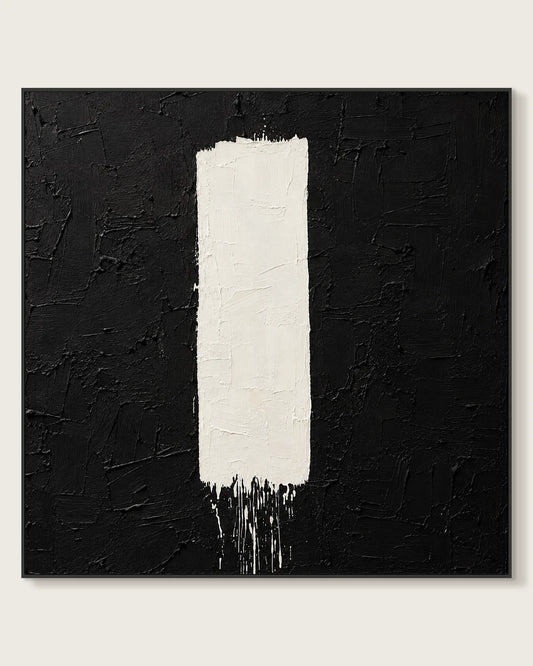 Black And White Square Painting No.014