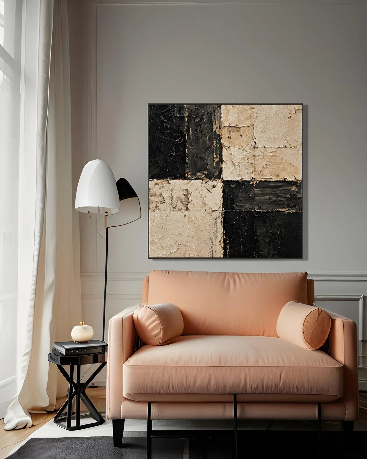 Black Square Painting Canvas No.007