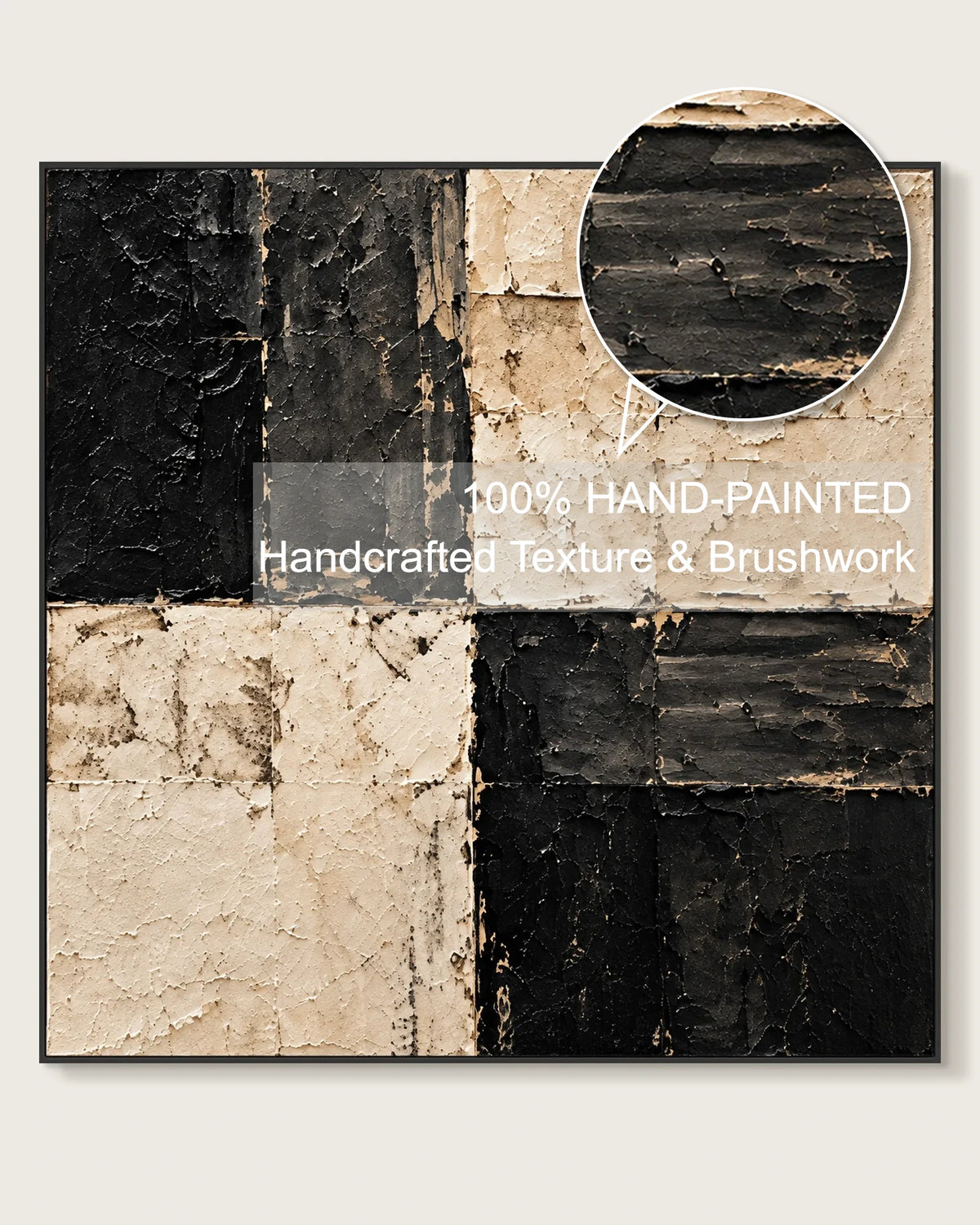 Black Square Painting Canvas No.007