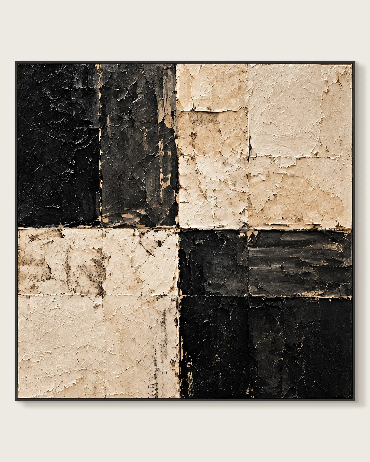 Black Square Painting Canvas No.007