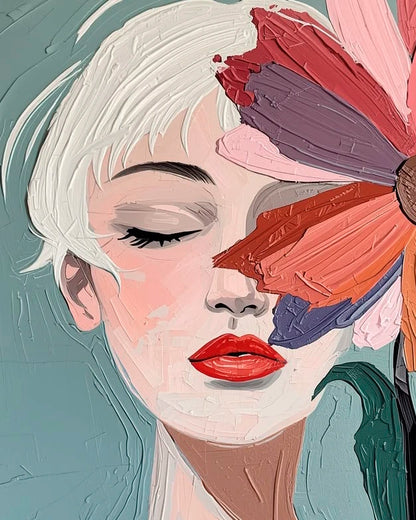 Canvas Painting Woman Face No.036
