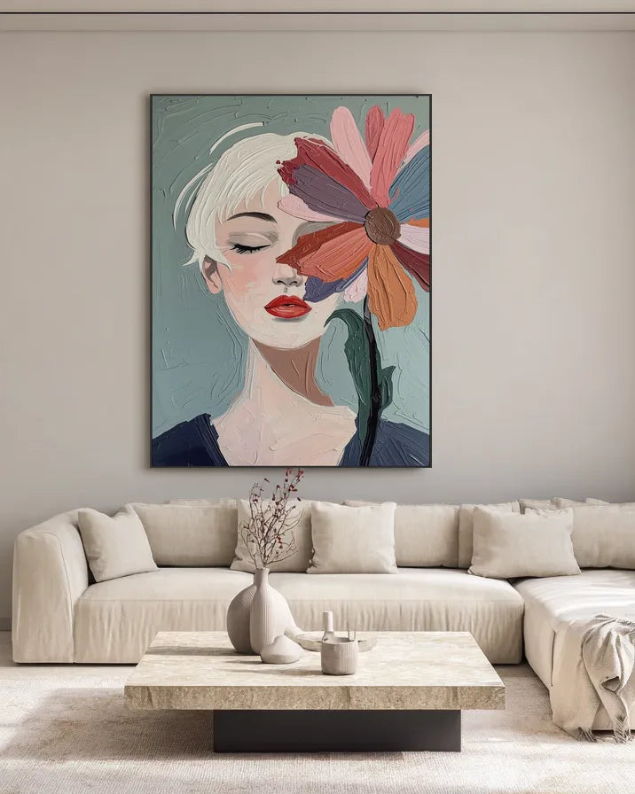 Canvas Painting Woman Face No.036