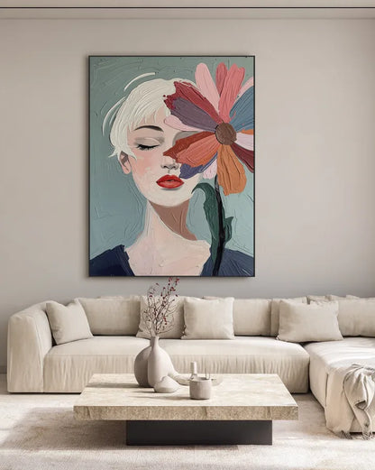Canvas Painting Woman Face No.036