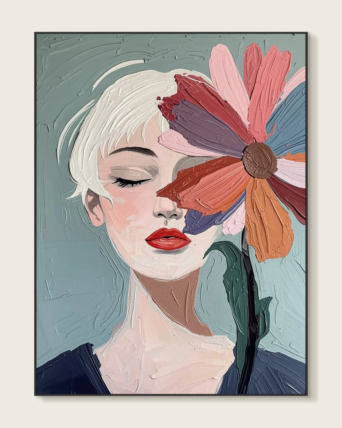 Canvas Painting Woman Face No.036