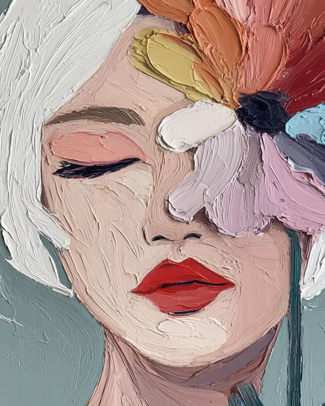 Flower Paintings Of Women No.012