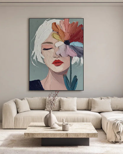 Flower Paintings Of Women No.012