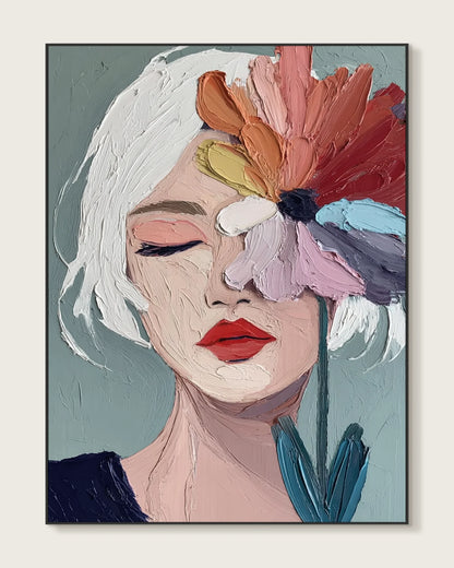 Flower Paintings Of Women No.012