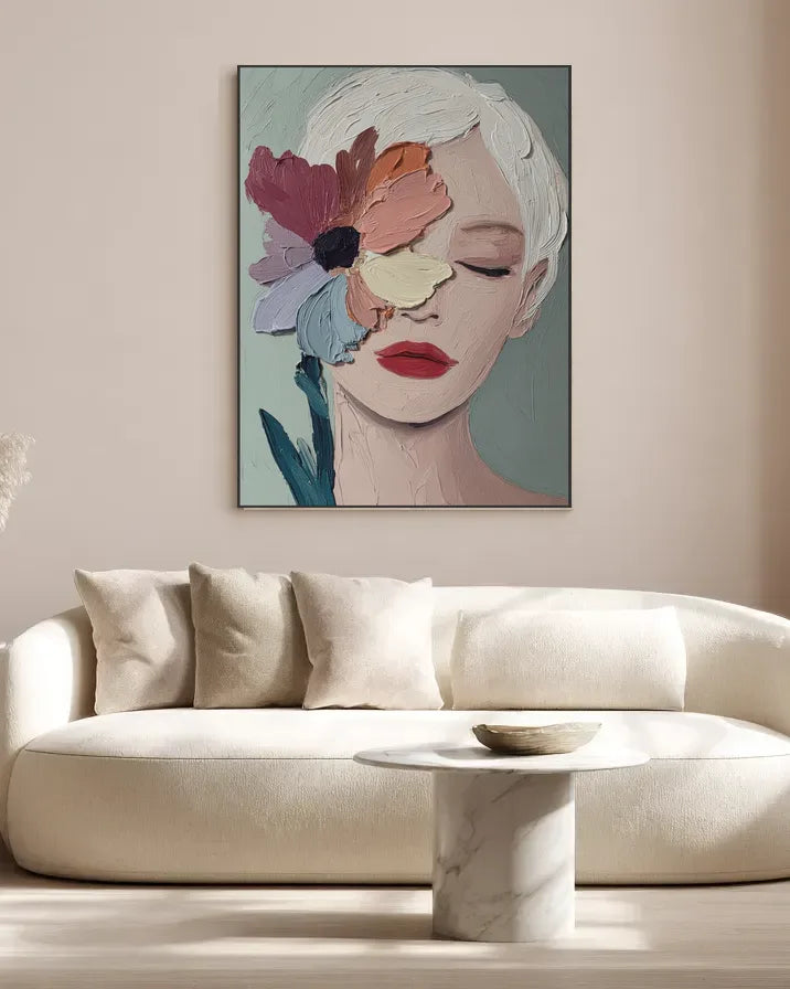 Flower Portrait Wall Art Canvas No.010