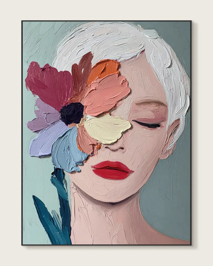 Flower Portrait Wall Art Canvas No.010