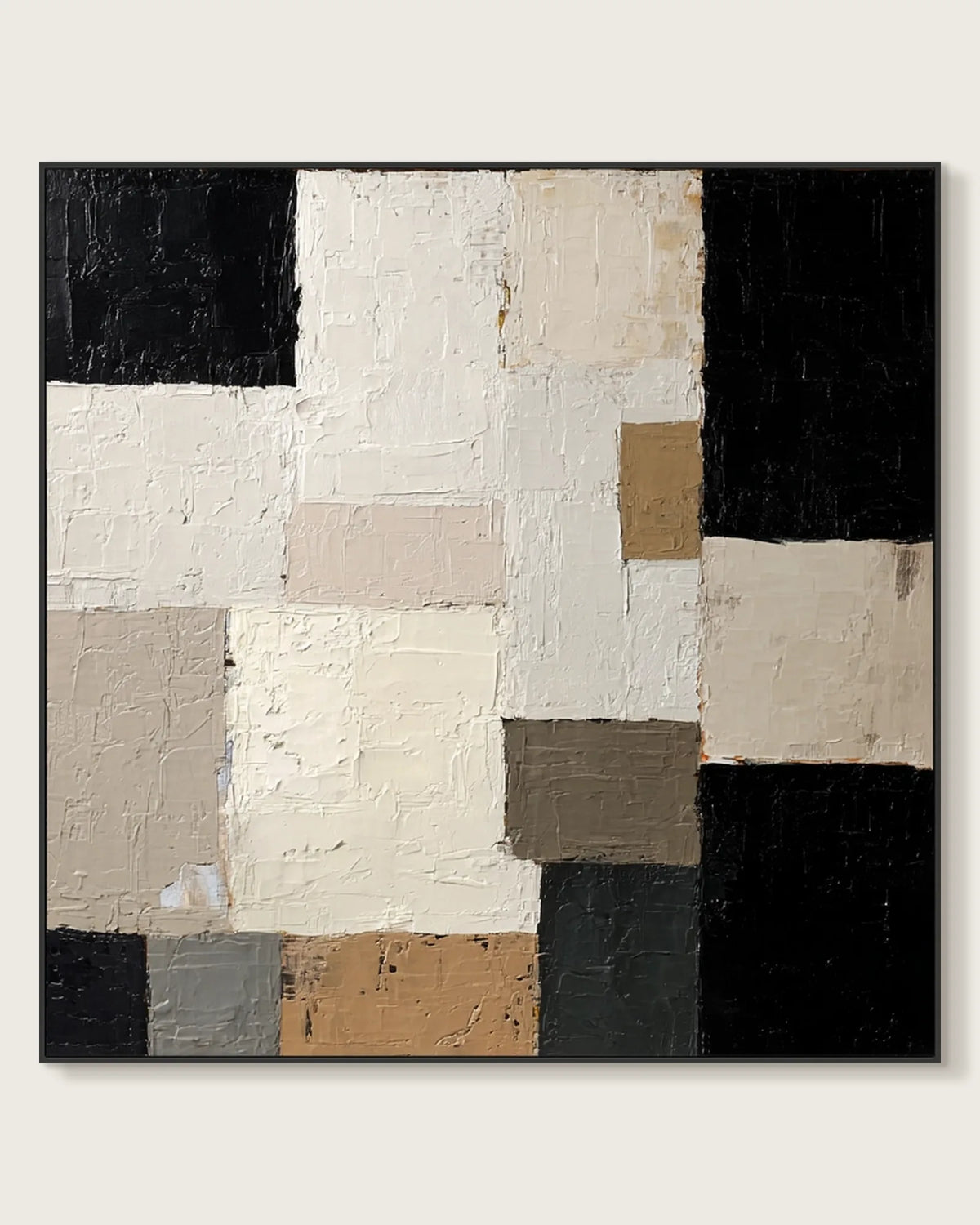 Geometry Black Square Wallart No.022