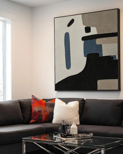 Geometry Black Square Wallart No.025