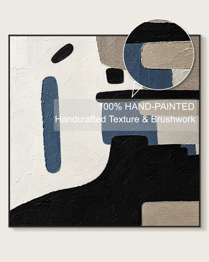 Geometry Black Square Wallart No.025