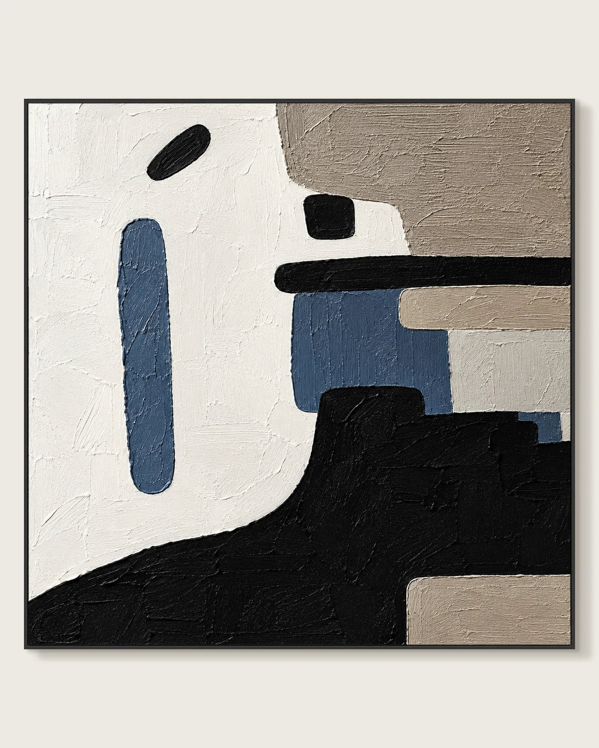Geometry Black Square Wallart No.025