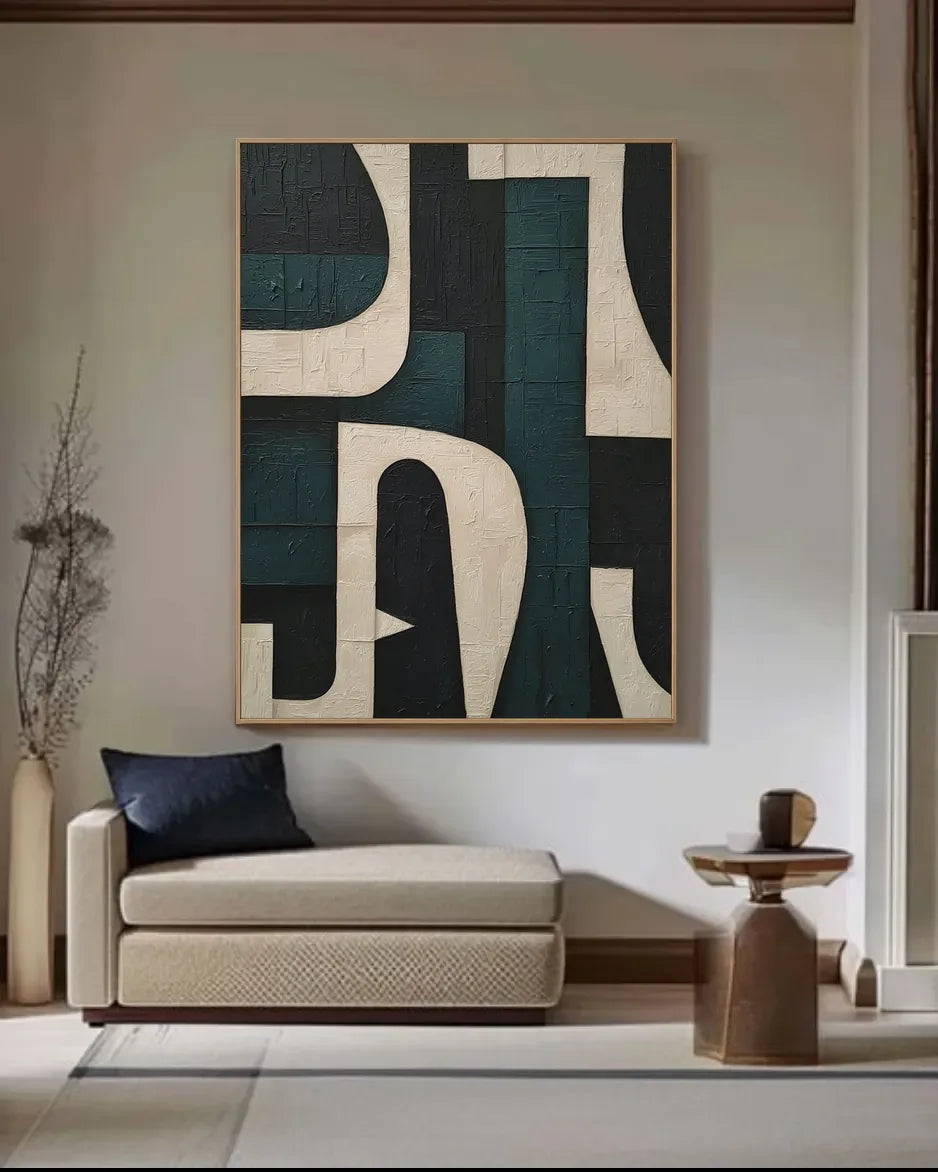 Interlocking Forms Deep Teal No.024