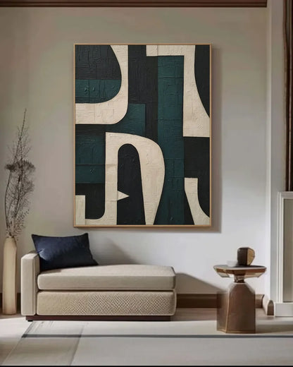 Interlocking Forms Deep Teal No.024