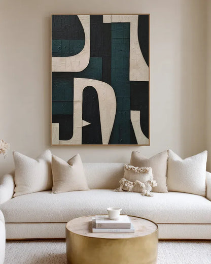 Interlocking Forms Deep Teal No.024