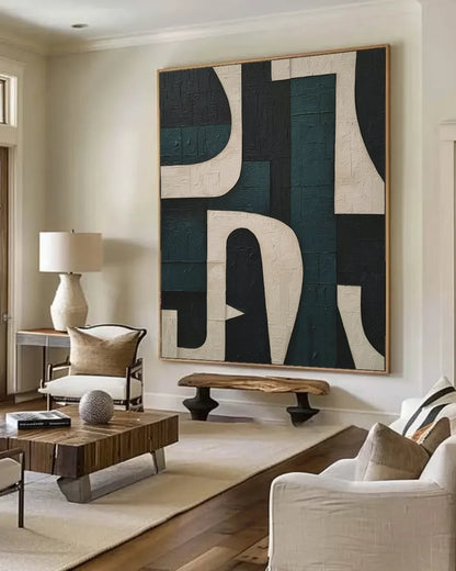 Interlocking Forms Deep Teal No.024