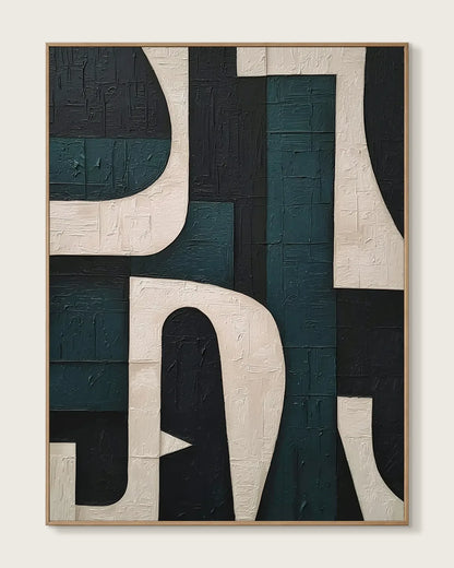 Interlocking Forms Deep Teal No.024