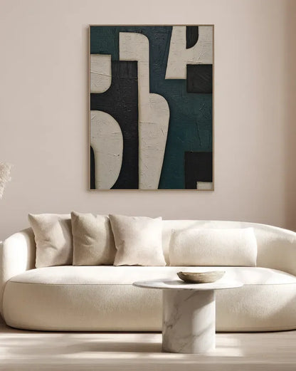 Ivory Totems Teal Ground No.021