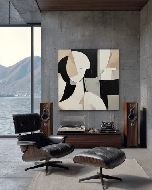 Large Geometry Square Painting No.024