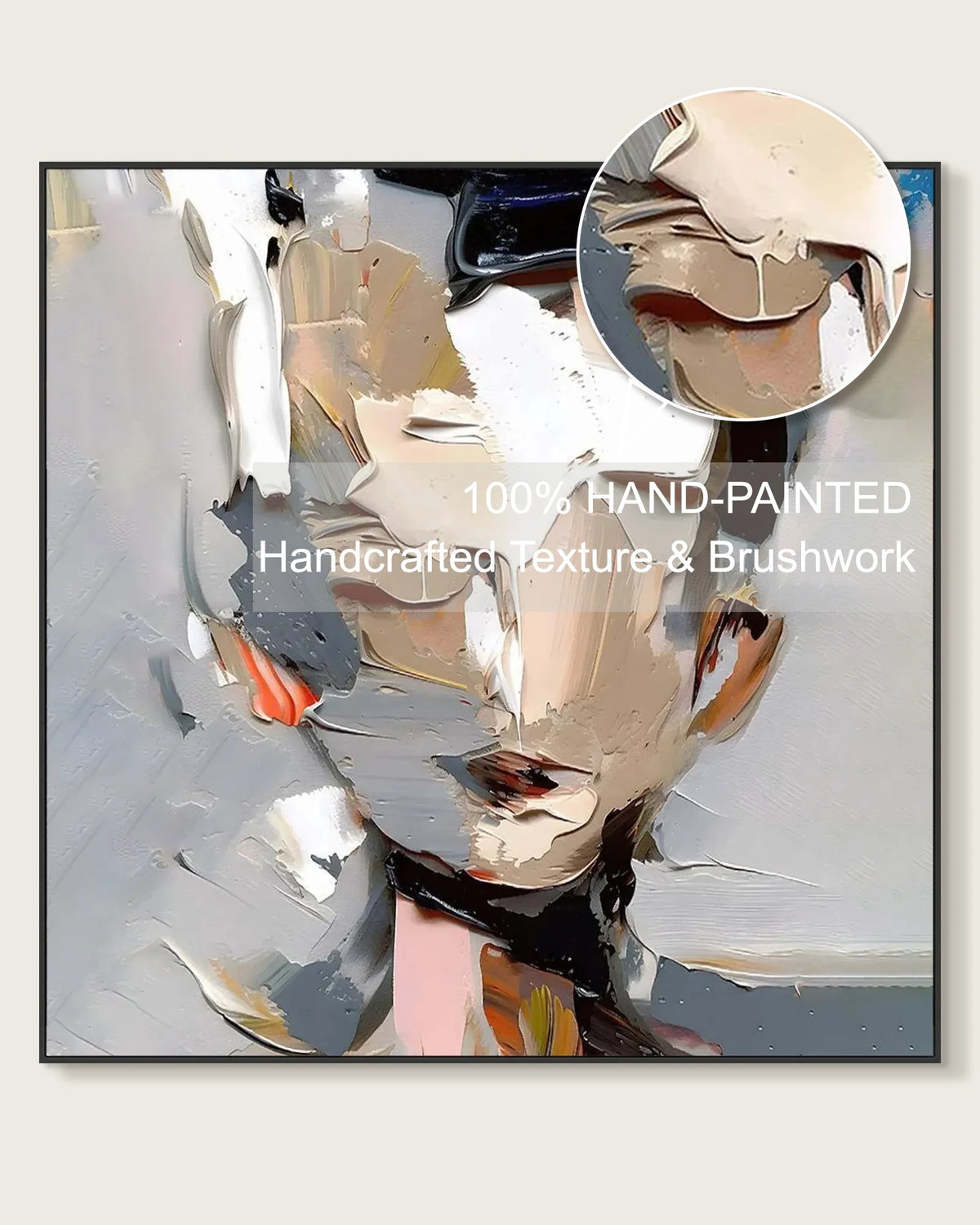 Square Painting Portrait Of A Woman No.008