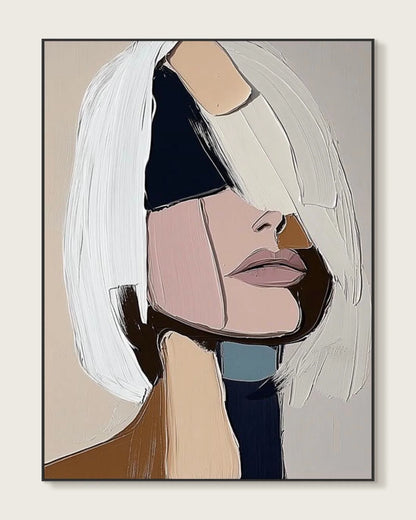Textured Female Face Art No.027
