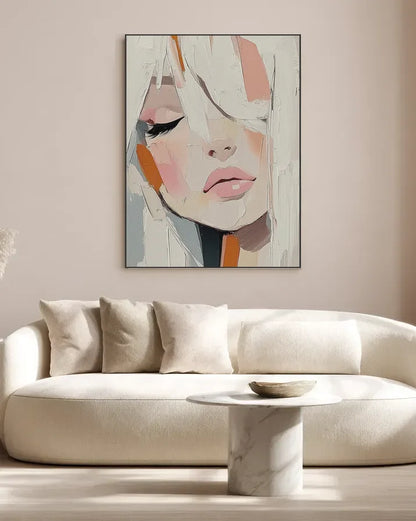 Textured Female Portrait Paintings No.031