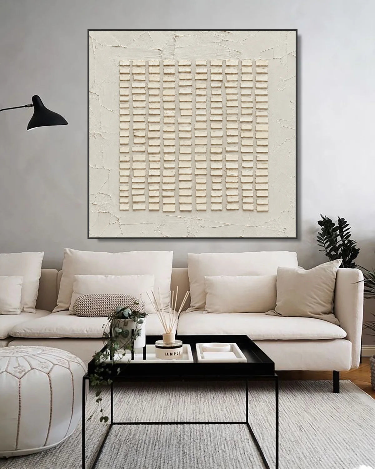 Woven Grid Ivory Ground No.022