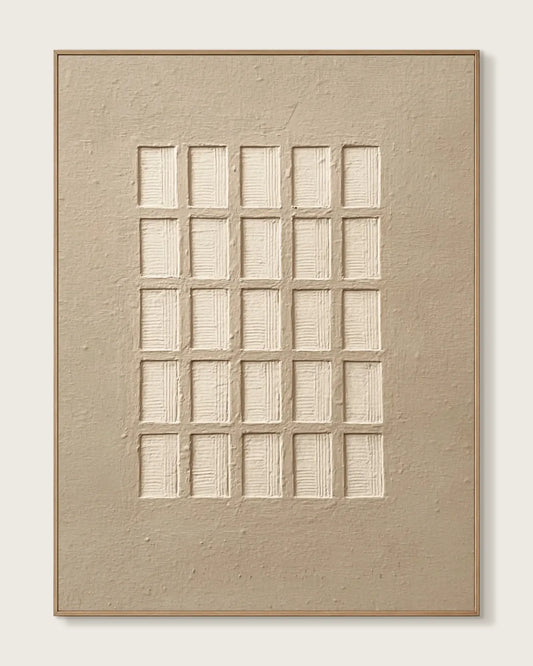 Woven Grid Sand No.027