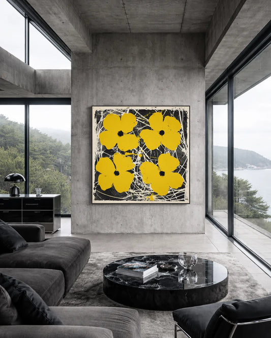 Yellow Flower Square Painting No.001