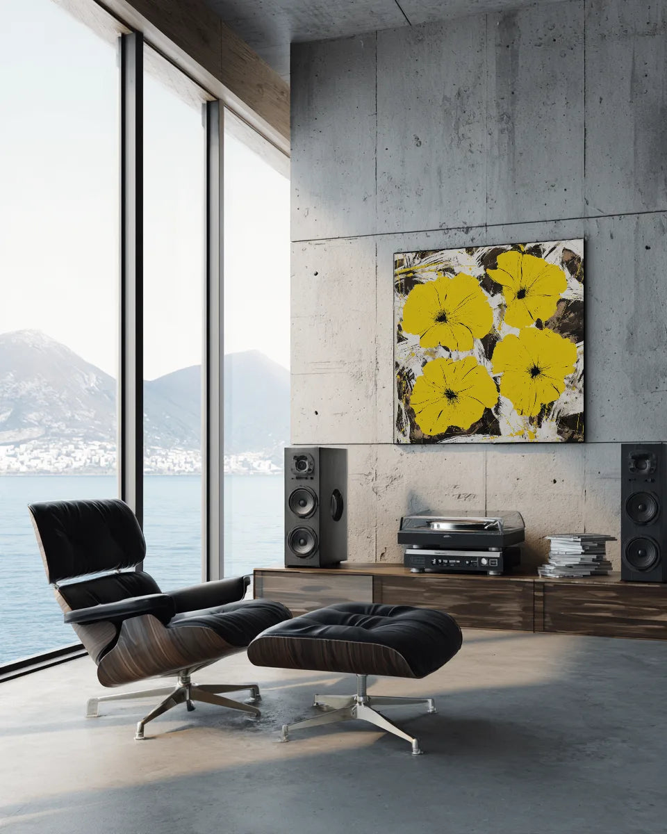 Yellow Flower Square Wallart No.002