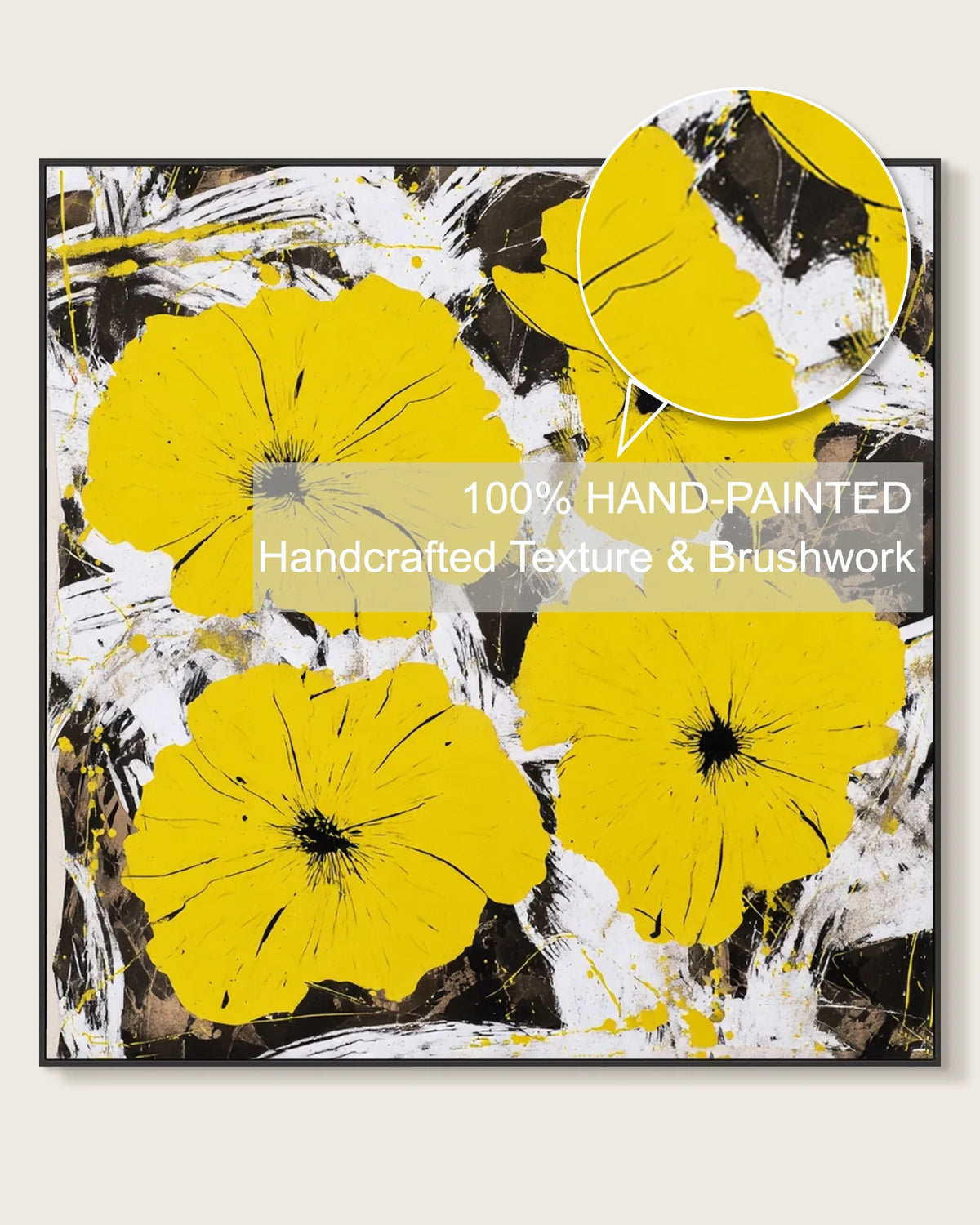 Yellow Flower Square Wallart No.002