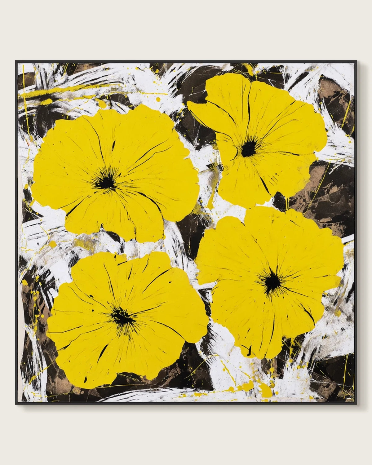 Yellow Flower Square Wallart No.002